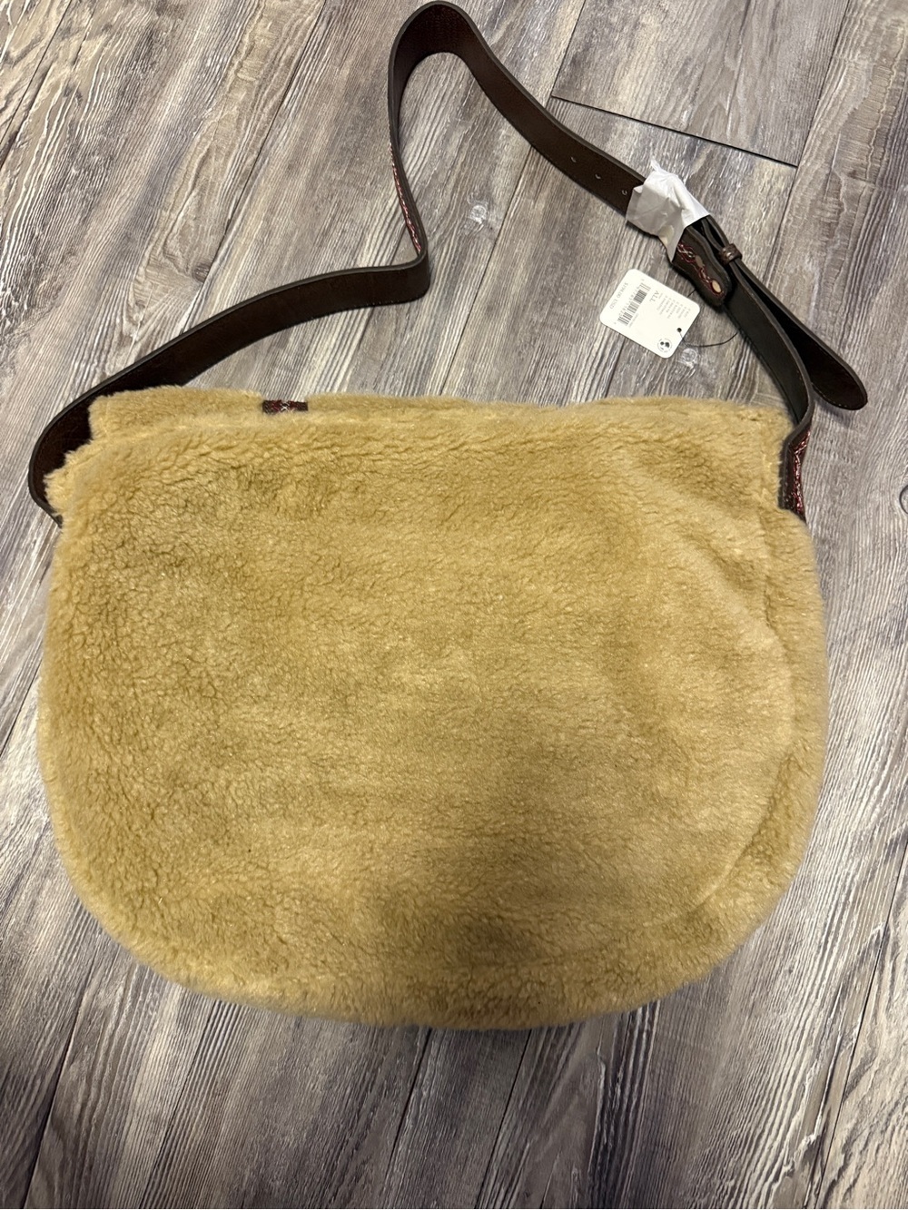 Free People Elias Faux Shearling Messenger Bag - Picture 2 of 5